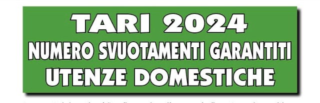 Immagine che raffigura TARI 2024-NUMERO SVUOTAMENTI GARANTITI UTENZE DOMESTICHE
