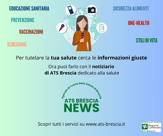 Immagine che raffigura ATS Brescia NEWS - Notiziario di ATS Brescia dedicato alla salute