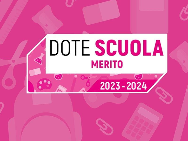 Immagine che raffigura Dote Scuola – componente Merito, anno scolastico e formativo 2023/2024