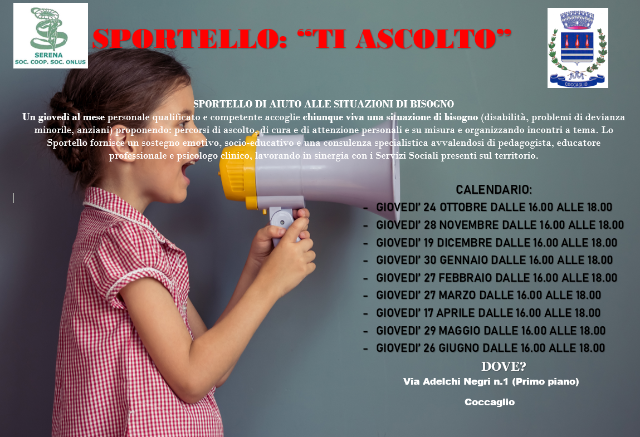 Immagine che raffigura SPORTELLO: “TI ASCOLTO”