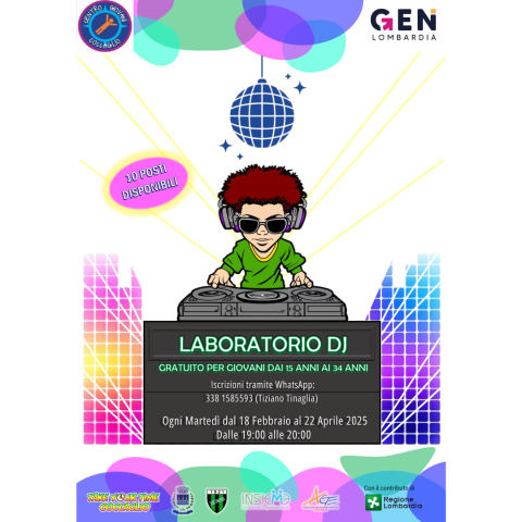 Immagine che raffigura LABORATORIO DJ GRATUITO PER GIOVANI TRA I 15 E I 34 ANNI